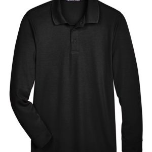 Men's CrownLux Performance® Plaited Long Sleeve Polo - DG20L - Image 2