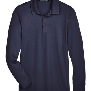 Men's CrownLux Performance® Plaited Long Sleeve Polo - DG20L - Image 7