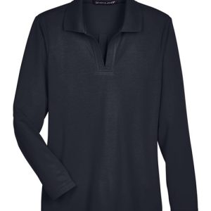 Women's CrownLux Performance® Plaited Long Sleeve Polo - DG20LW - Image 2