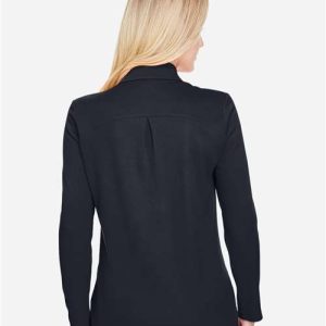 Women's CrownLux Performance® Plaited Long Sleeve Polo - DG20LW - Image 6