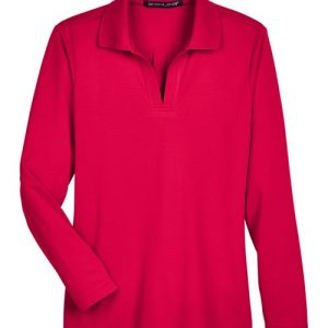Women's CrownLux Performance® Plaited Long Sleeve Polo - DG20LW - Image 12