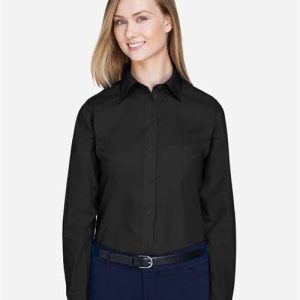 Women's Crown Collection® Broadcloth Woven Dress Shirt - D620W - Image 4