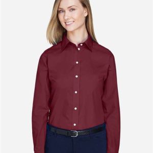 Women's Crown Collection® Broadcloth Woven Dress Shirt - D620W - Image 9