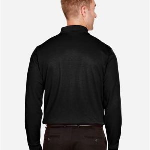 Men's Tall CrownLux Performance® Plaited Long Sleeve Polo - DG20LT - Image 6