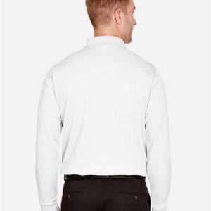 Men's Tall CrownLux Performance® Plaited Long Sleeve Polo - DG20LT - Image 16