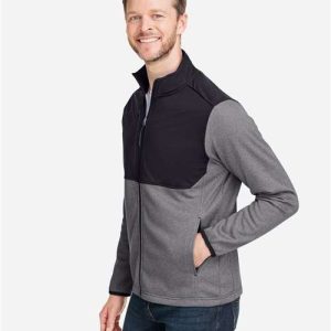 Men's Venture Heathered Stripe Hybrid Jacket - CE74 - Image 6