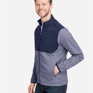 Men's Venture Heathered Stripe Hybrid Jacket - CE74 - Image 12