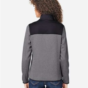 Women's Venture Heathered Stripe Hybrid Jacket - CE74W - Image 7