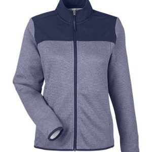 Women's Venture Heathered Stripe Hybrid Jacket - CE74W - Image 8