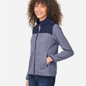 Women's Venture Heathered Stripe Hybrid Jacket - CE74W - Image 12