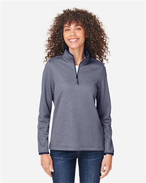 Women's Venture Heathered Stripe Quarter-Zip Pullover - CE73W