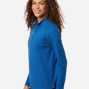 Women's Seaton Pebble Textured Quarter-Zip Pullover - DG402W - Image 18