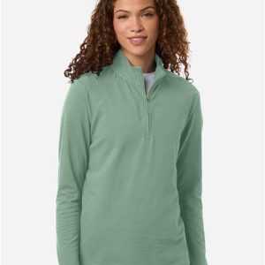Women's Seaton Pebble Textured Quarter-Zip Pullover - DG402W - Image 5