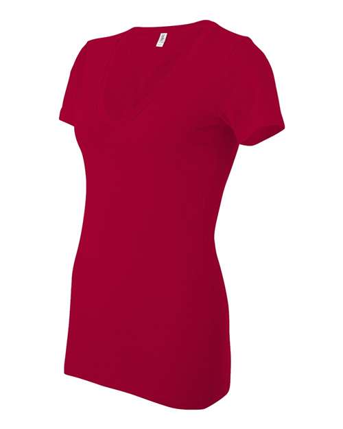 Women’s Jersey Deep V-Neck Tee - 6035