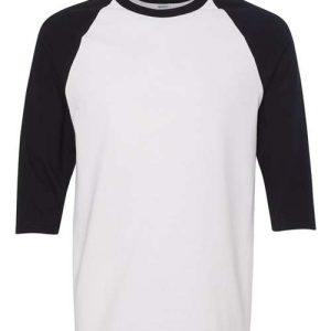 Unisex Heavy Cotton™ Raglan Three-Quarter Sleeve T-Shirt - 5700 - Image 14