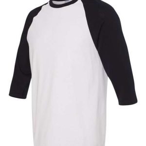 Unisex Heavy Cotton™ Raglan Three-Quarter Sleeve T-Shirt - 5700 - Image 15