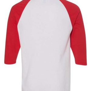 Unisex Heavy Cotton™ Raglan Three-Quarter Sleeve T-Shirt - 5700 - Image 22