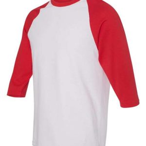 Unisex Heavy Cotton™ Raglan Three-Quarter Sleeve T-Shirt - 5700 - Image 21