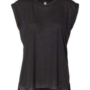 Women’s Flowy Rolled Cuffs Muscle Tee - 8804 - Image 2
