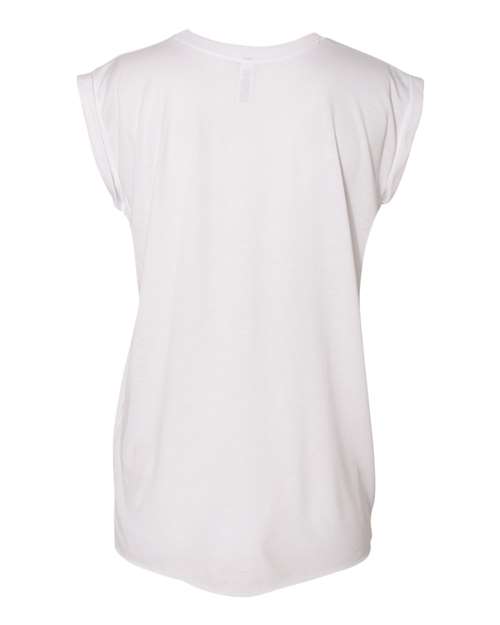 Women’s Flowy Rolled Cuffs Muscle Tee - 8804