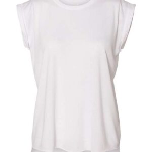 Women’s Flowy Rolled Cuffs Muscle Tee - 8804 - Image 5
