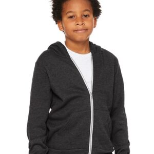 Youth Sponge Fleece Full-Zip Hoodie Sweatshirt - 3739Y
