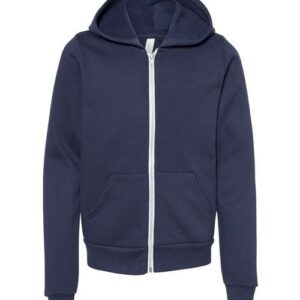 Youth Sponge Fleece Full-Zip Hoodie Sweatshirt - 3739Y - Image 5