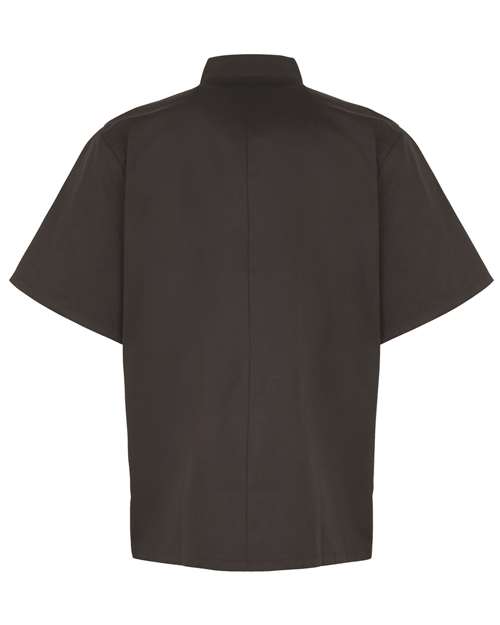 Unisex Ten Studded Front Short Sleeve Chef Coat - RP664