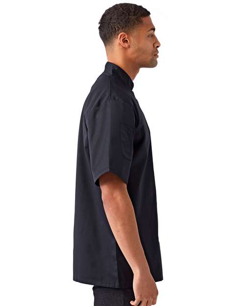 Unisex Ten Studded Front Short Sleeve Chef Coat - RP664