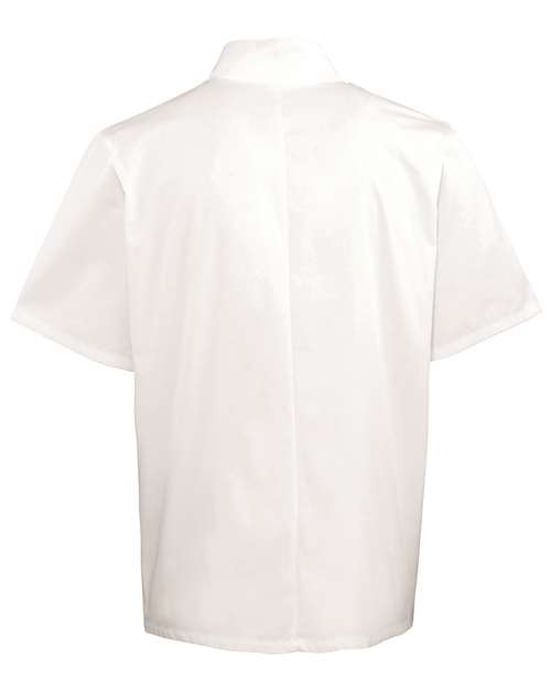Unisex Ten Studded Front Short Sleeve Chef Coat - RP664