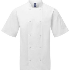 Unisex Ten Studded Front Short Sleeve Chef Coat - RP664 - Image 8