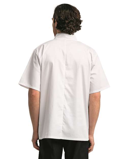 Unisex Ten Studded Front Short Sleeve Chef Coat - RP664