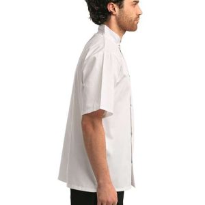 Unisex Ten Studded Front Short Sleeve Chef Coat - RP664 - Image 12