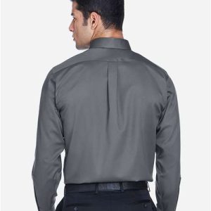 Men's Crown Collection® Solid Stretch Twill Woven Dress Shirt - DG530 - Image 11
