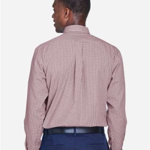 Men's Crown Collection® Gingham Check Woven Dress Shirt - D640 - Image 6