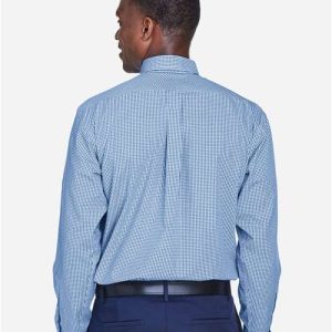 Men's Crown Collection® Gingham Check Woven Dress Shirt - D640 - Image 11