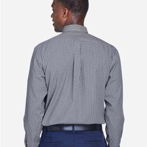 Men's Crown Collection® Gingham Check Woven Dress Shirt - D640 - Image 16