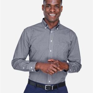Men's Crown Collection® Gingham Check Woven Dress Shirt - D640 - Image 14