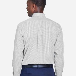 Men's Crown Collection® Gingham Check Woven Dress Shirt - D640 - Image 21