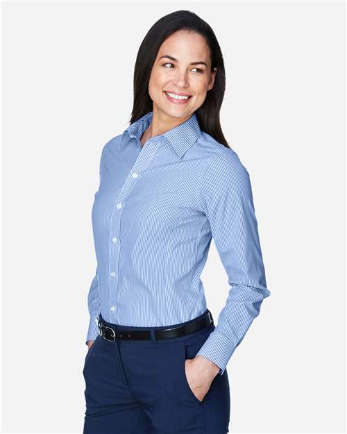 Women's Crown Collection® Banker Stripe Woven Dress Shirt - D645W