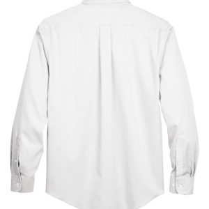 Men's Tall Crown Collection® Solid Stretch Twill Woven Dress Shirt - DG530T - Image 3