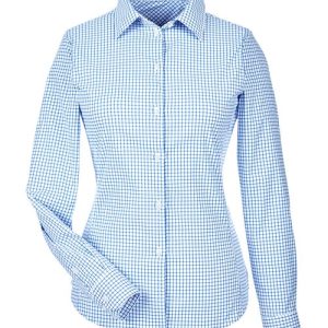 Women's CrownLux Performance® Micro Windowpane Woven Dress Shirt - DG540W - Image 6