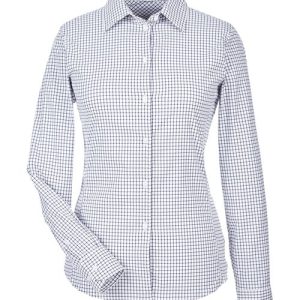 Women's CrownLux Performance® Micro Windowpane Woven Dress Shirt - DG540W - Image 10
