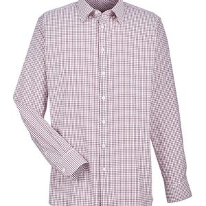 Men's CrownLux Performance® Micro Windowpane Woven Dress Shirt - DG540 - Image 2
