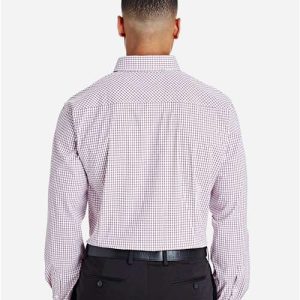 Men's CrownLux Performance® Micro Windowpane Woven Dress Shirt - DG540 - Image 5