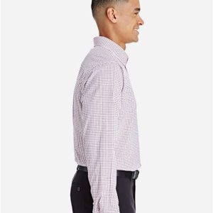 Men's CrownLux Performance® Micro Windowpane Woven Dress Shirt - DG540 - Image 4