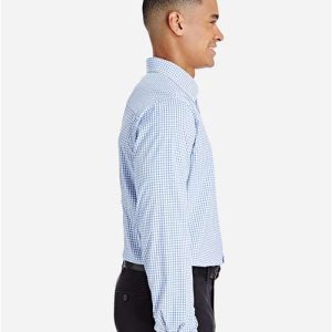 Men's CrownLux Performance® Micro Windowpane Woven Dress Shirt - DG540 - Image 8