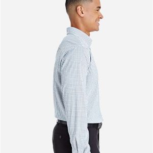 Men's CrownLux Performance® Micro Windowpane Woven Dress Shirt - DG540 - Image 12