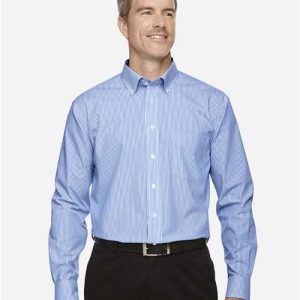 Men's Crown Collection® Banker Stripe Woven Dress Shirt - D645 - Image 4
