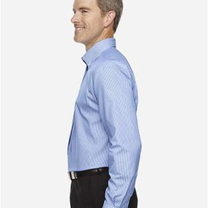 Men's Crown Collection® Banker Stripe Woven Dress Shirt - D645 - Image 5